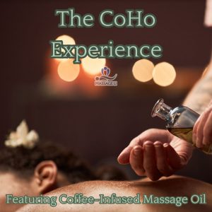 CoHo Coffeehouse Experience with caffeine infused massage oil at Massage LI